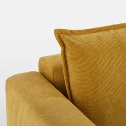 Sofa rozkładana 3-osobowa żółta ARELLA