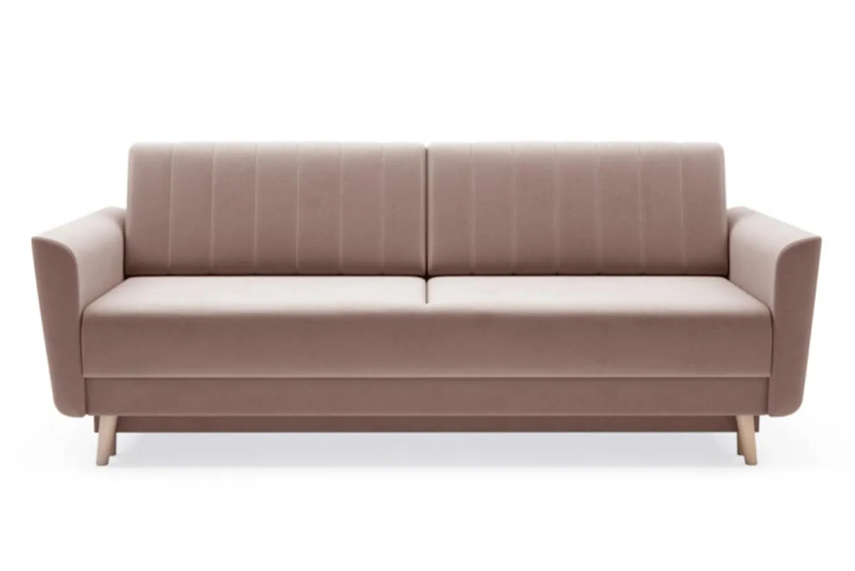 Sofa rozkładana różowa AMBER