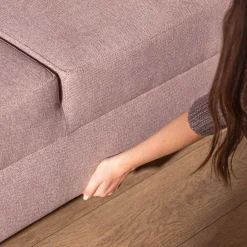 Sofa rozkładana różowa MOZI