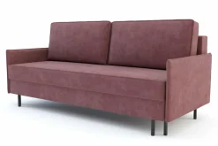 Sofa rozkładana różowa NELLY