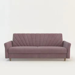 Sofa rozkładana różowa NICEA