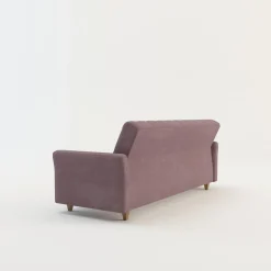 Sofa rozkładana różowa NICEA