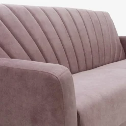 Sofa rozkładana różowa NICEA