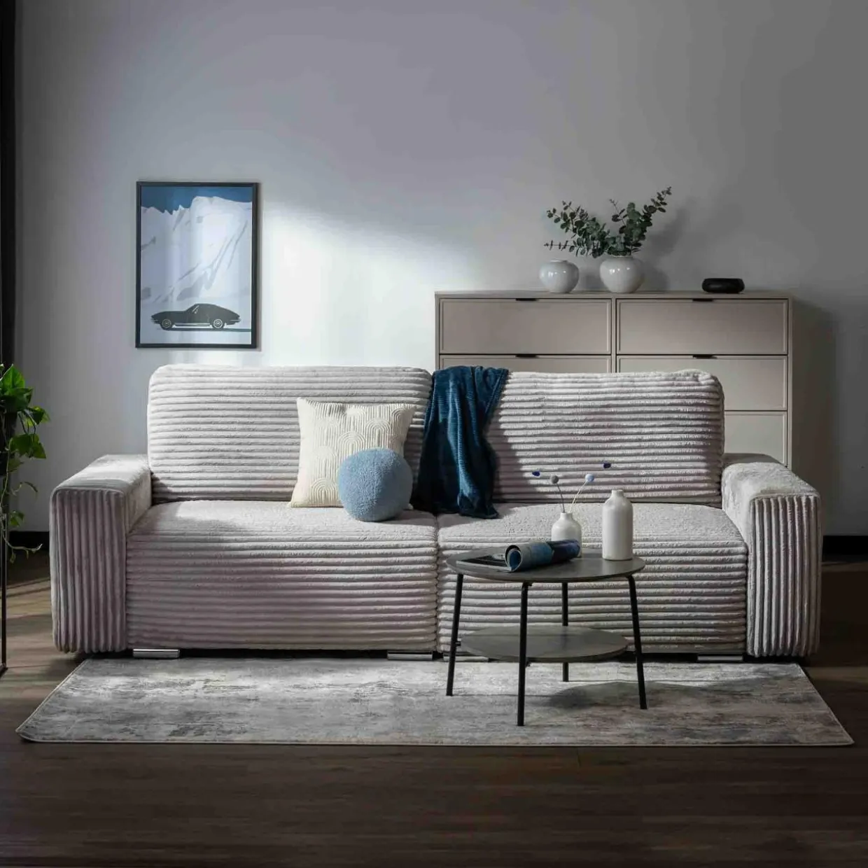 Sofa rozkładana szara ANAFI