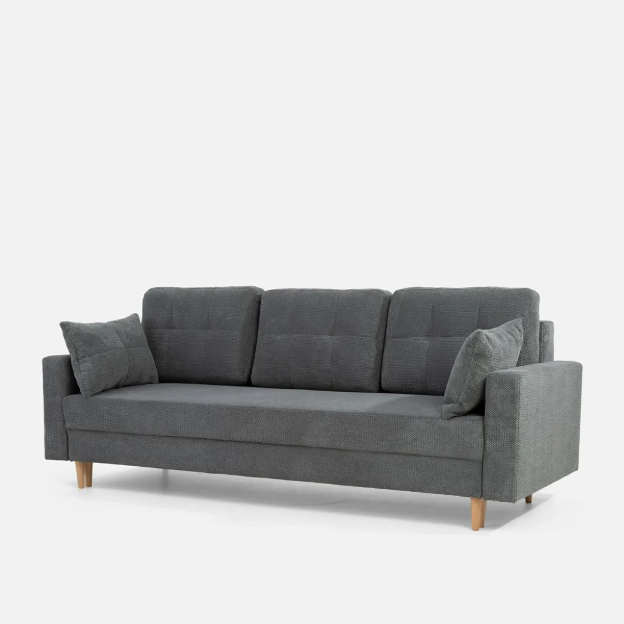 Sofa rozkładana szara AURA