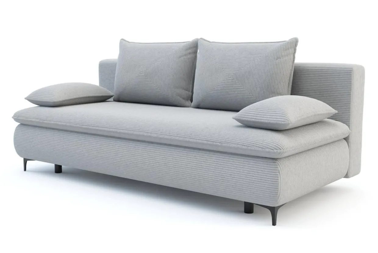 Sofa rozkładana szara PASO