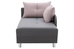 Sofa rozkładana szaro-różowa LETTO lewa