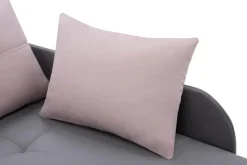 Sofa rozkładana szaro-różowa LETTO lewa