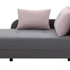 Sofa rozkładana szaro-różowa LETTO prawa