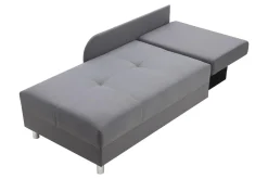 Sofa rozkładana szaro-różowa LETTO prawa