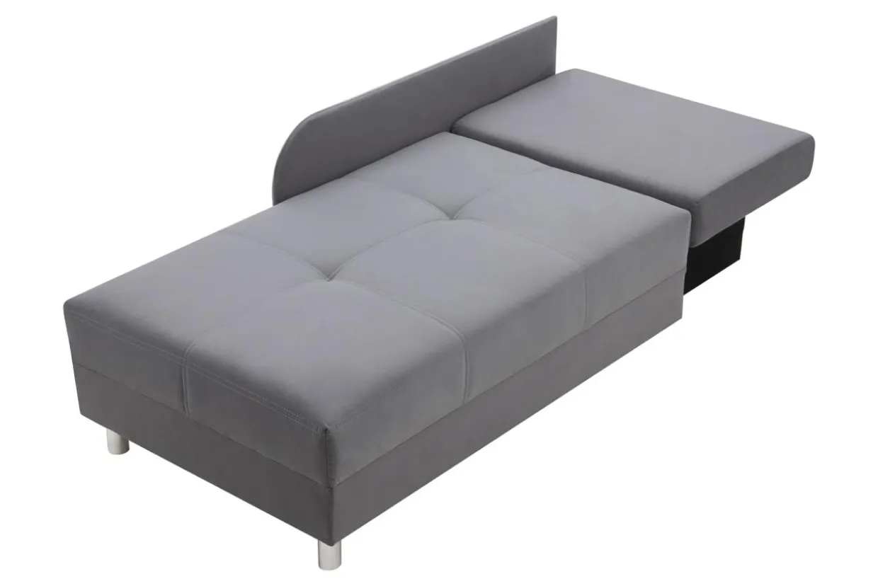 Sofa rozkładana szaro-różowa LETTO prawa