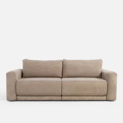 Sofa rozkładana sztruksowa beżowa URBAN