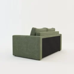 Sofa rozkładana sztruksowa zielona SOFI