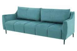 Sofa rozkładana turkusowa 3-osobowa ETNA