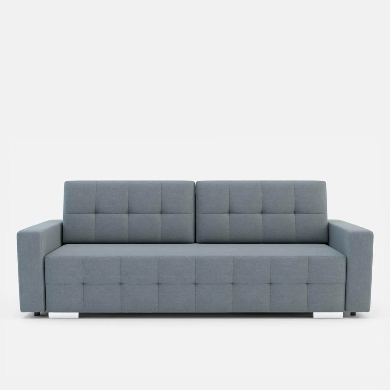 Sofa rozkładana z pikowaniem szara LILA