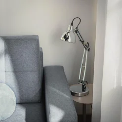 Sofa rozkładana z pikowaniem szara LILA