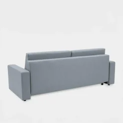 Sofa rozkładana z pikowaniem szara LILA