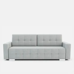 Sofa rozkładana z pikowaniem jasnoszara LILA