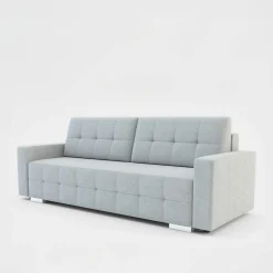Sofa rozkładana z pikowaniem jasnoszara LILA