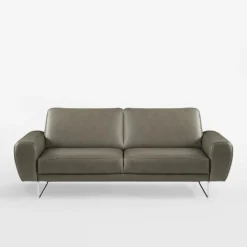 Sofa skórzana 2 osobowa SPRING szara