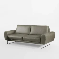 Sofa skórzana 2 osobowa SPRING szara