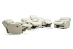 Sofa skórzana i dwa fotele z funkcją relax ORLANDO