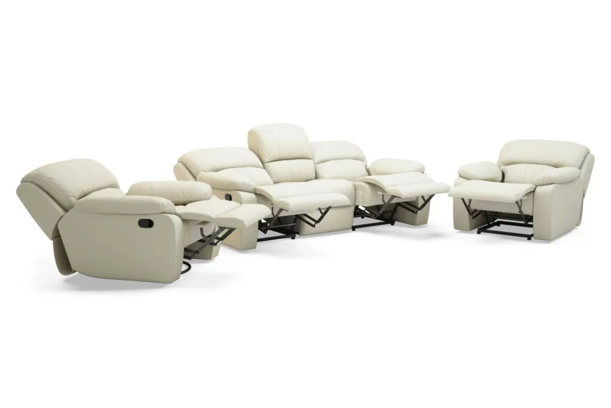 Sofa skórzana i dwa fotele z funkcją relax ORLANDO