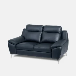Sofa skórzana niebieska PERLE