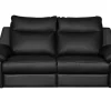 Sofa skórzana 2-osobowa czarna PERLE
