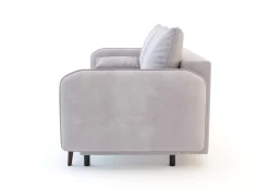 Sofa szaroróżowa VAMOS nóżki orzech
