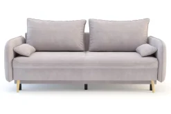Sofa szaroróżowa VAMOS nóżki buk