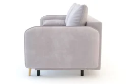Sofa szaroróżowa VAMOS nóżki buk