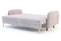 Sofa szaroróżowa VAMOS nóżki buk