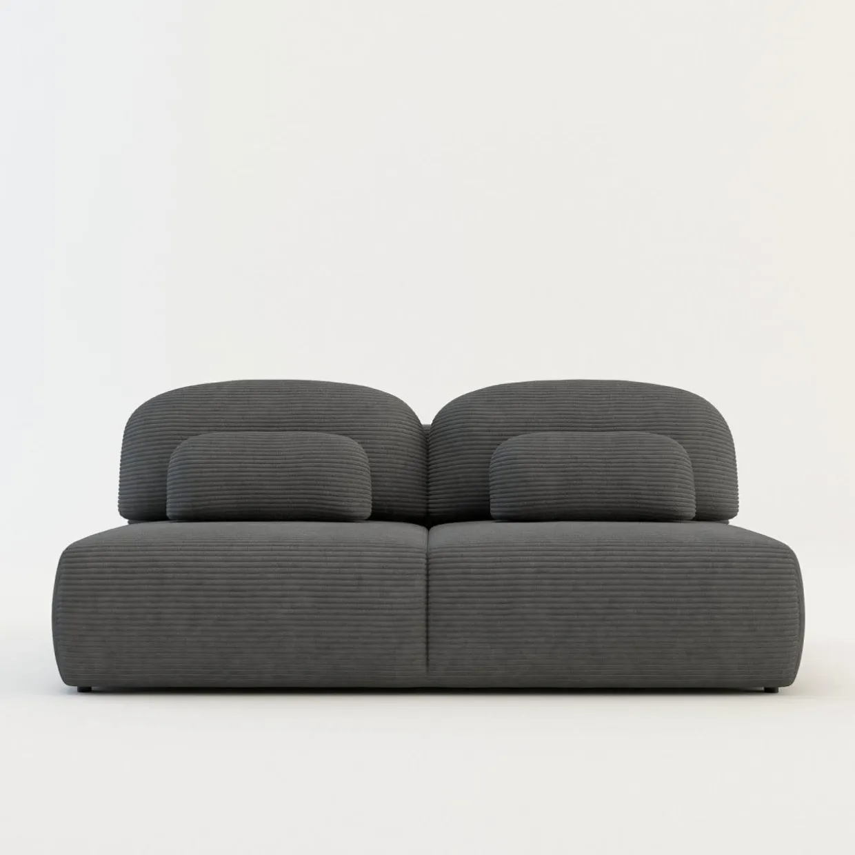 Sofa sztruksowa ciemnoszara SUN