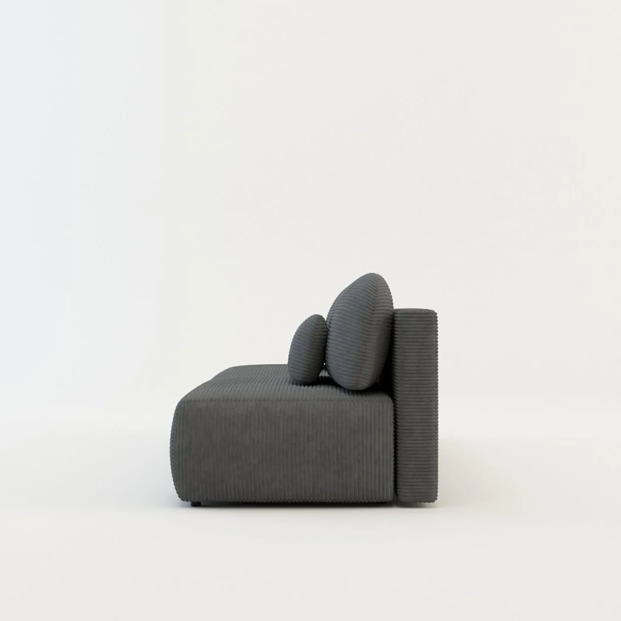 Sofa sztruksowa ciemnoszara SUN
