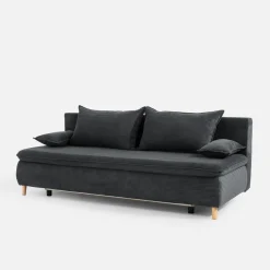 Sofa sztruksowa ciemnoszara MAYA