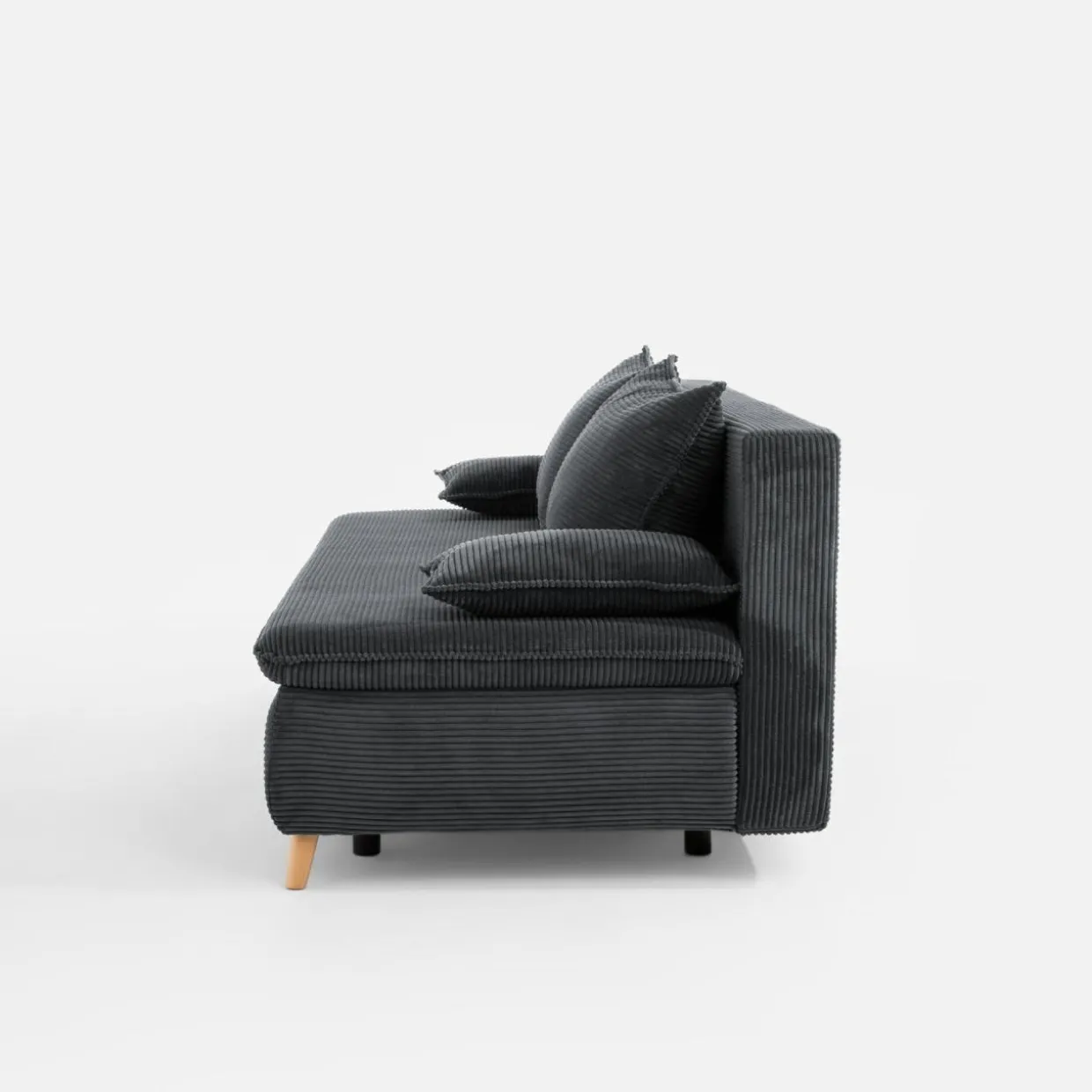 Sofa sztruksowa ciemnoszara MAYA