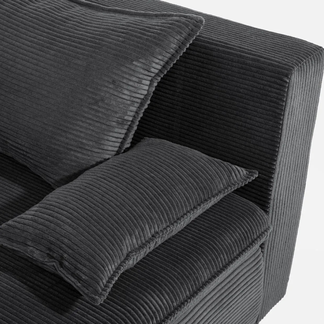 Sofa sztruksowa ciemnoszara MAYA