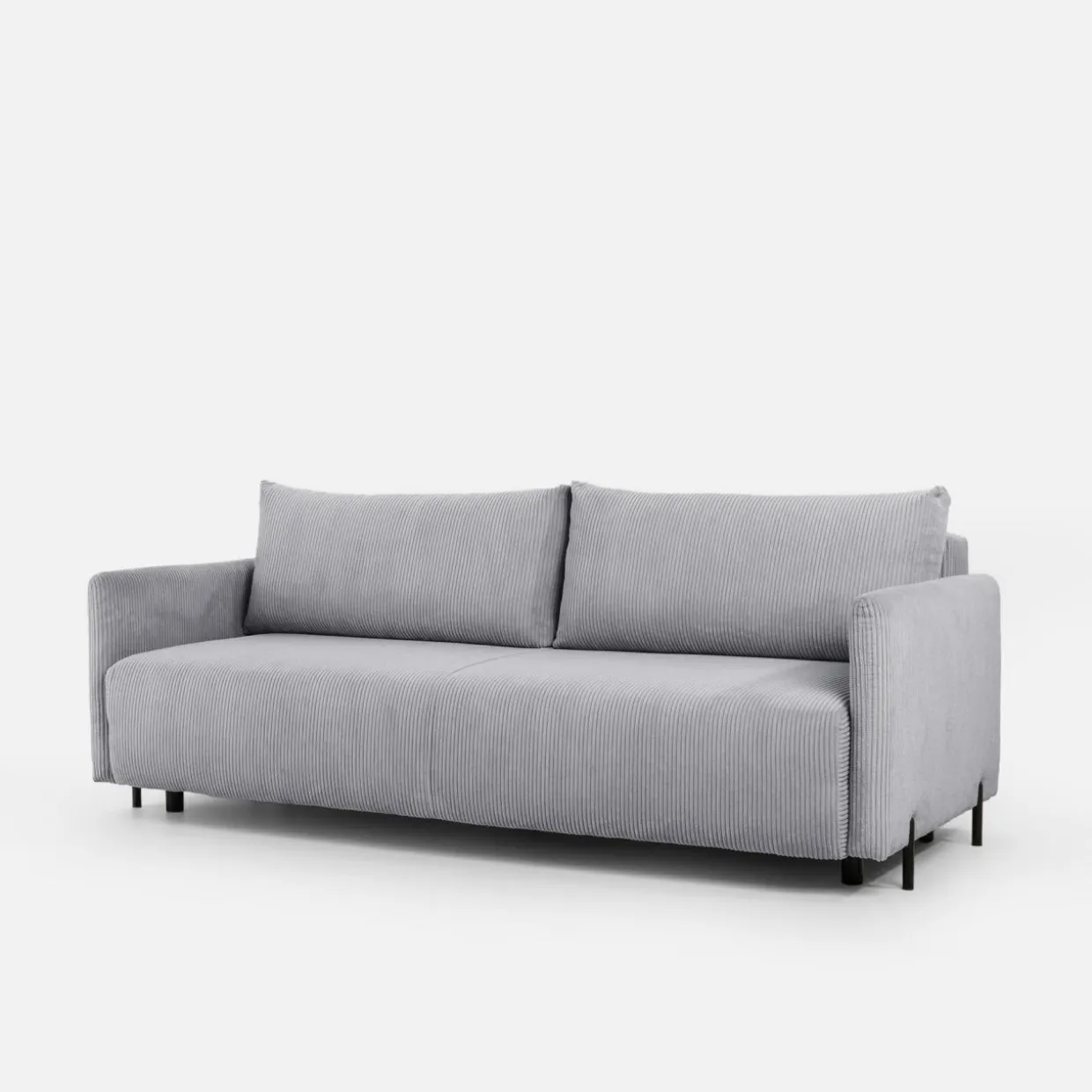 Sofa sztruksowa jasnoszara SORRENTO NEW