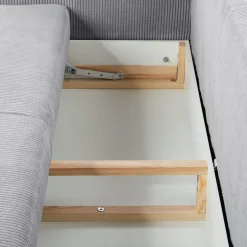 Sofa sztruksowa jasnoszara SORRENTO NEW