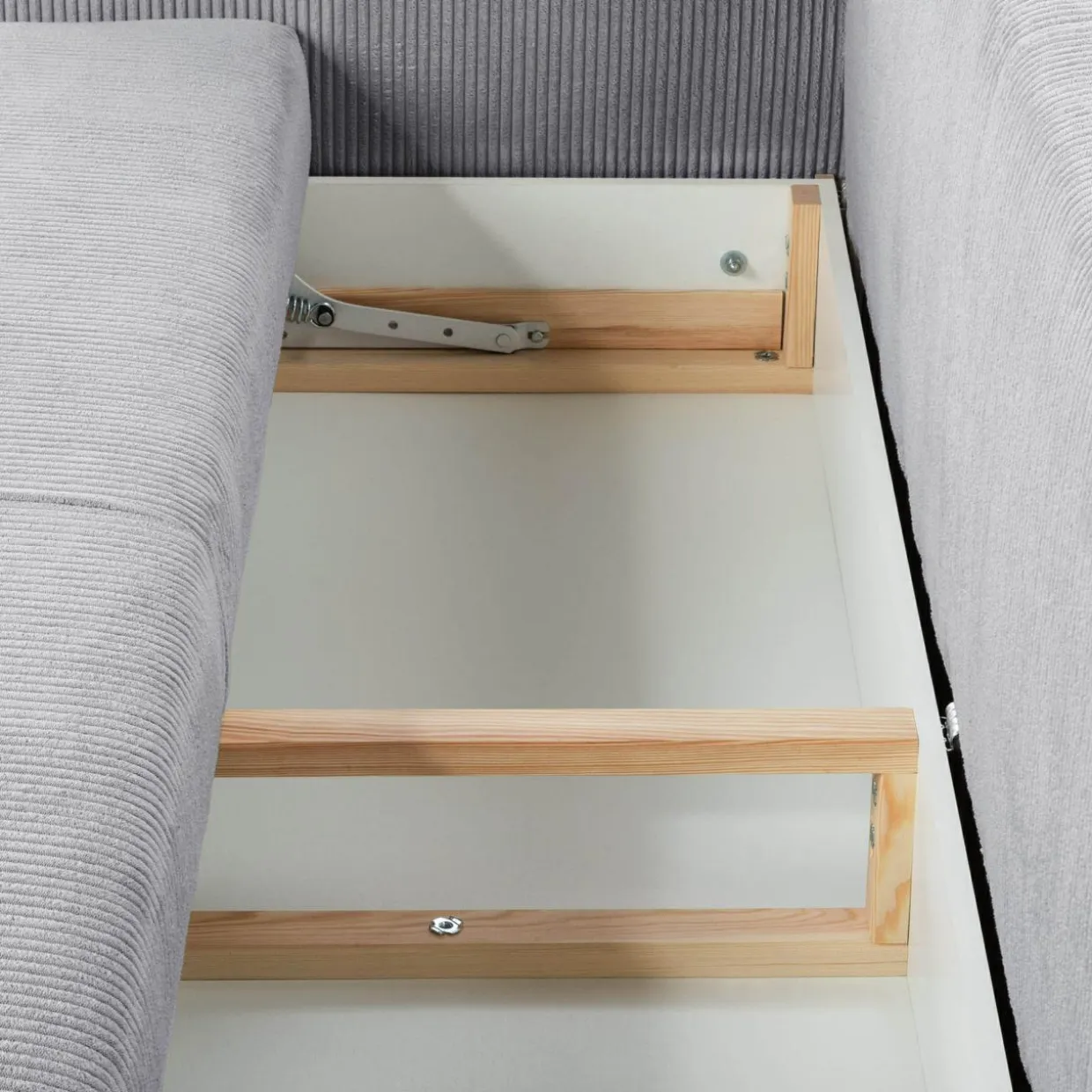 Sofa sztruksowa jasnoszara SORRENTO NEW