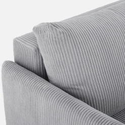 Sofa sztruksowa jasnoszara SORRENTO NEW