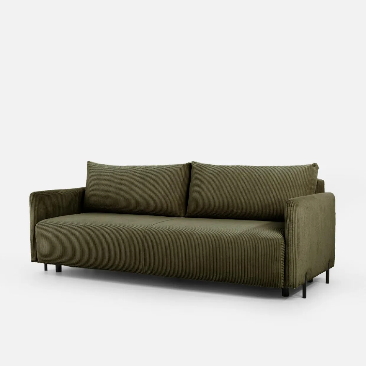 Sofa sztruksowa oliwkowa SORRENTO NEW