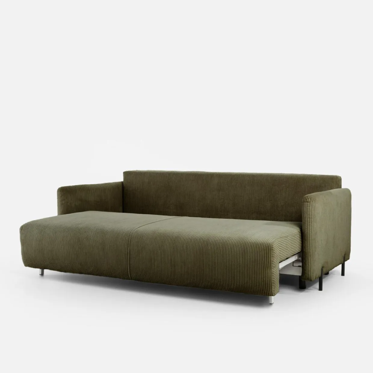 Sofa sztruksowa oliwkowa SORRENTO NEW
