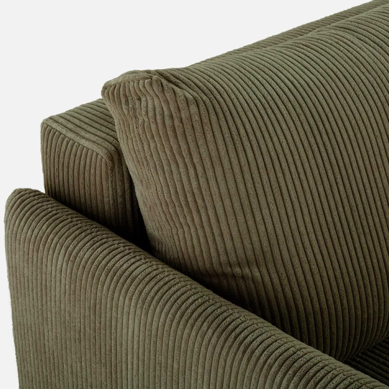 Sofa sztruksowa oliwkowa SORRENTO NEW