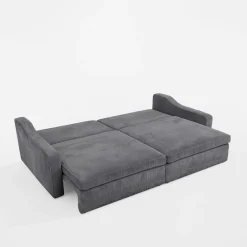 Sofa sztruksowa rozkładana podwójnie EVORA
