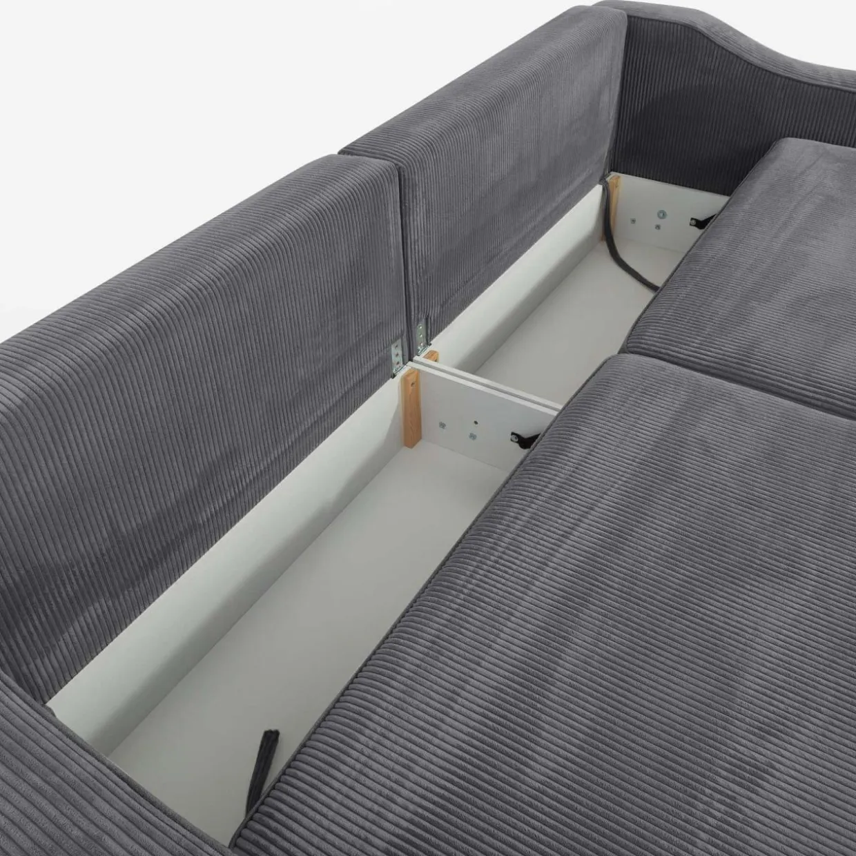 Sofa sztruksowa rozkładana podwójnie EVORA