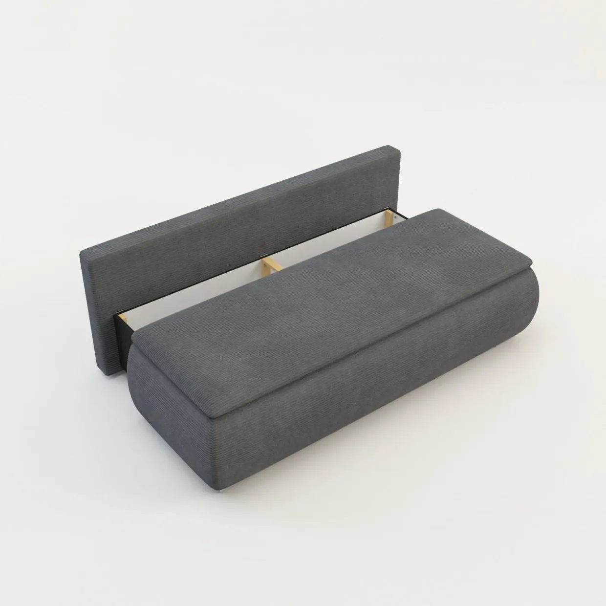 Sofa sztruksowa szara LIVSI
