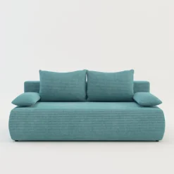 Sofa sztruksowa turkusowa LIBIA