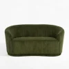 Sofa sztruksowa zielona SNUGLA